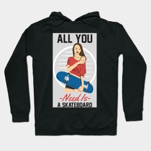 SKATEBOARD GIRLS ROCK! Hoodie